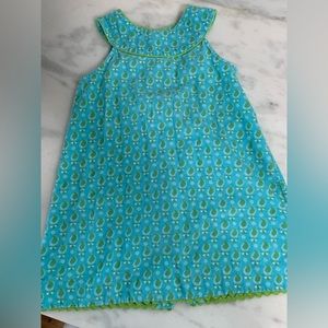 Orient express blue and green corduroy dress